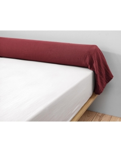 Taie de traversin gaze de coton 85 x 185 cm gaia lie de vin Bordeaux