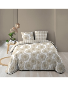 Parure de couette réversible + 240 x 220 cm coton 57 fils + 2 taies Nebulla