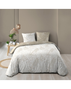Housse de couette réversible 260 x 240 cm coton 57 fils Cassia