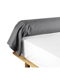 Taie de traversin 85 x 185 cm uni 57 fils lina  +point bourdon Anthracite
