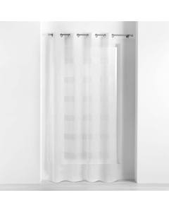 Panneau a oeillets 140 x 280 cm voile sable ajoure ajourela Blanc