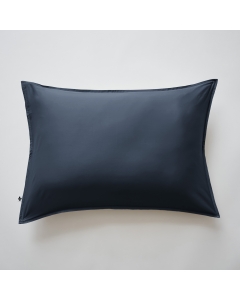 Taie d'oreiller 50 x 70 cm satin de bambou Salomé Bleu foncé