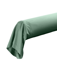 Taie de traversin 85 x 185 cm percale uni 78 fils percaline  +p. bourdon Tilleul