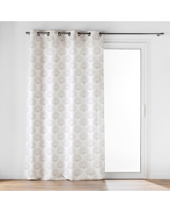 Rideau a oeillets 140 x 260 cm polyester imprime metallise Majestia