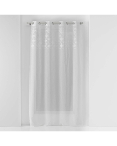 Panneau a oeillets 135 x 240 cm voile sable+top brode yaelle Sans
