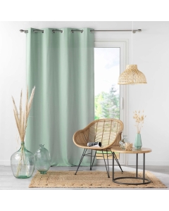 Lot de 4 Rideaux à Œillets - 140 x 260 cm - Microfibre Légère - Sauge Absolu
