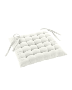 Assise matelassee 38 x 38 cm coton/polyester recycle grs twily Blanc