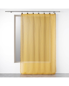 Voilage a anneaux 140 x 240 cm voile tissé Linka Jaune