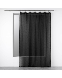 Panneau a anneaux 140 x 240 cm voile tisse linka Noir