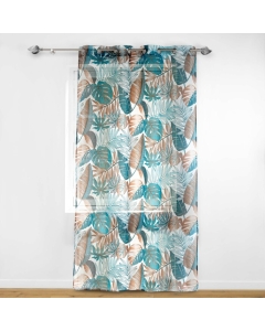 Panneau a oeillets 140 x 240 cm voile sable imprime alianor Blanc