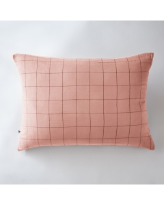 Taie d'oreiller gaze de coton 50 x 70 cm gaïa match rose pêche Rose