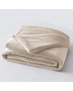 Bout de lit gaze de coton 90 x 200 cm velours de coton césar pampa Naturel