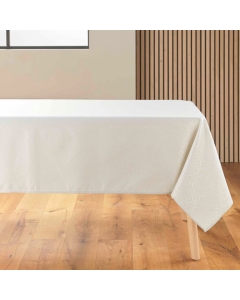Nappe rectangle 140 x 250 cm jacquard enduit azuline Naturel
