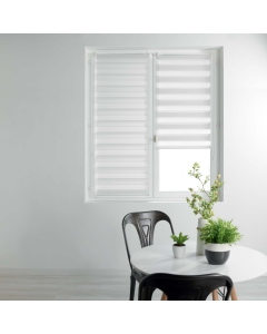 Store enrouleur jour et nuit 60 x 180 cm polyester daynight Blanc