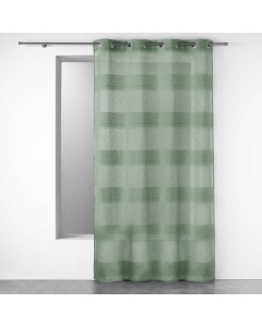 Panneau a oeillets 140 x 280 cm effet lin tisse fils chenille terraza Vert