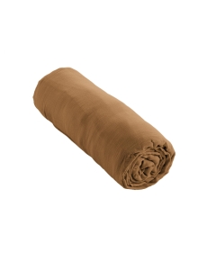 Drap Housse Double Gaze de Coton Camel – 160 x 200 cm – Bonnet 30 cm
