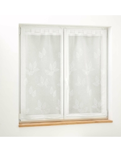 Paire droite passants 2 x 60 x 120 cm voile sable brode berry Blanc