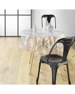 Nappe cristal ronde (0) 140 cm pvc imprime 14/100e danela Blanc