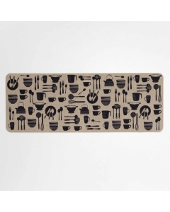 Tapis rectangle 45 x 120 cm tisse imprime kitchen Sans