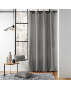 Rideau a oeillets 135 x 260 cm coton recyclé Twily Gris