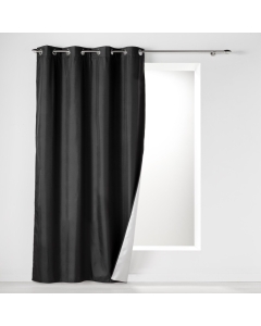 Rideau a oeillets 140 x 260 cm polyester isolant thermique Icemount Noir