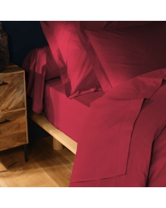Drap plat 2 pers. 240 x 300 cm coton 57 fils Lina Marsala