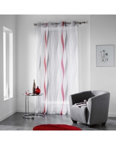 Panneau a oeillets 140 x 240 cm voile imprime transfert ondulys Rouge