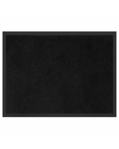 Tapis rectangle 50 x 80 cm anti-poussiere uni telio Noir