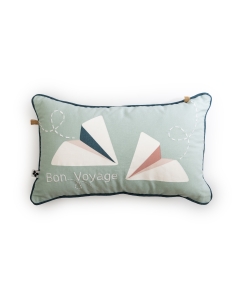 coussin déhoussable avec passepoil 30 x 50 cm coton petits papiers