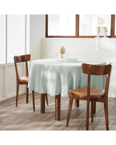 Nappe ronde (0) 180 cm gaze de coton unie Gaïa Eucalyptus