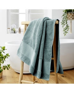 Drap de bain éponge 100% coton bio 600 grammes 90 x 150 cm Garance Bleu glacier