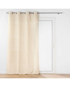 Rideau a oeillets 140 x 240 cm polycoton imprimé Maddy Ocre