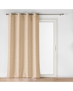 Rideau à œillets grande hauteur 140 x 280 cm - Modèle Louxor Beige