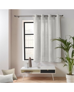 Rideau petite hauteur 135 x 180 cm coton/polyester recyclé Twily Blanc
