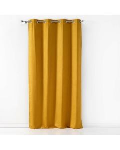 Rideau touché peau de pêche 140 x 240 cm suédine Sultane Jaune