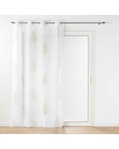 Voilage a oeillets 140 x 240 cm voile sablé métallisé Venus