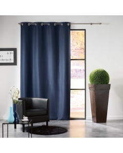 Rideau a oeillets 140 x 240 cm occultant uni mezzo Indigo