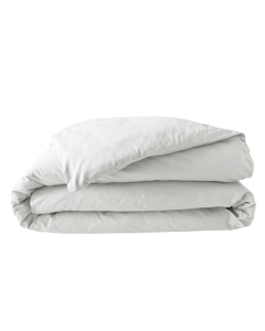 Housse de couette 2 personnes 240 x 220 cm percale de coton 78 fils Blanc