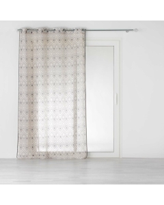 Panneau a oeillets 140 x 240 cm effet lin tisse imprime nalika Sans