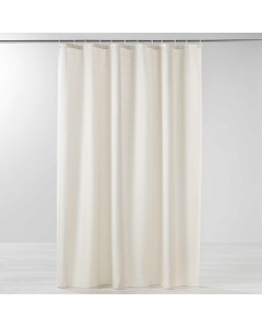 Rideau de douche+crochets 180 x 200 cm polyester uni yaline Naturel