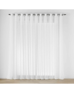Voilage baie vitrée a oeillets 400 x 240 cm voile tissé Carlin Naturel