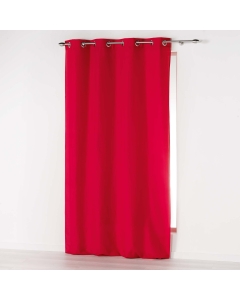 Rideau a oeillets 140 x 280 cm microfibre unie absolu Rouge
