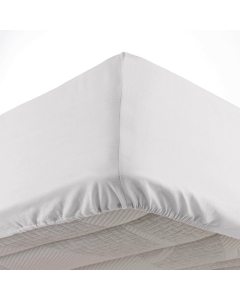 Drap housse 140 x 190 cm bonnet 30 cm microfibre Oscar Blanc