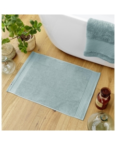 Tapis de bain 50 x 70 cm coton 600 gr Garance bleu glacier