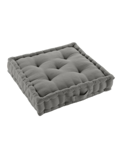 Coussin de sol 50 x 50 x 10 cm coton/polyester recycle grs twily Gris