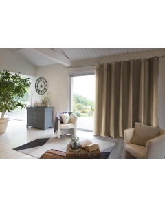 Rideau luxe baie vitrée occultant + isolant polaire L280 x H260 cm Inuit beige
