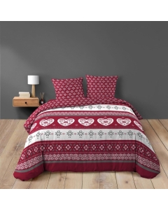 Housse de couette 240 x 220 cm coton 42 fils + 2 taies Alpage