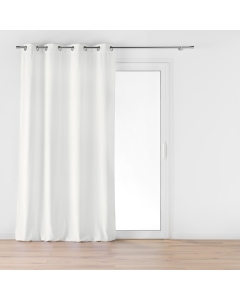 Rideau a oeillets 140 x 260 cm velours jacquard mika Blanc