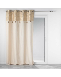 Rideau a oeillets 140 x 240 cm polycoton Solea Or