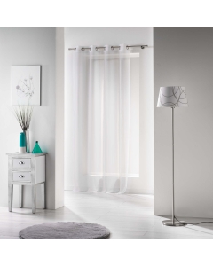Panneau a oeillets 140 x 240 cm voile uni voiline Blanc